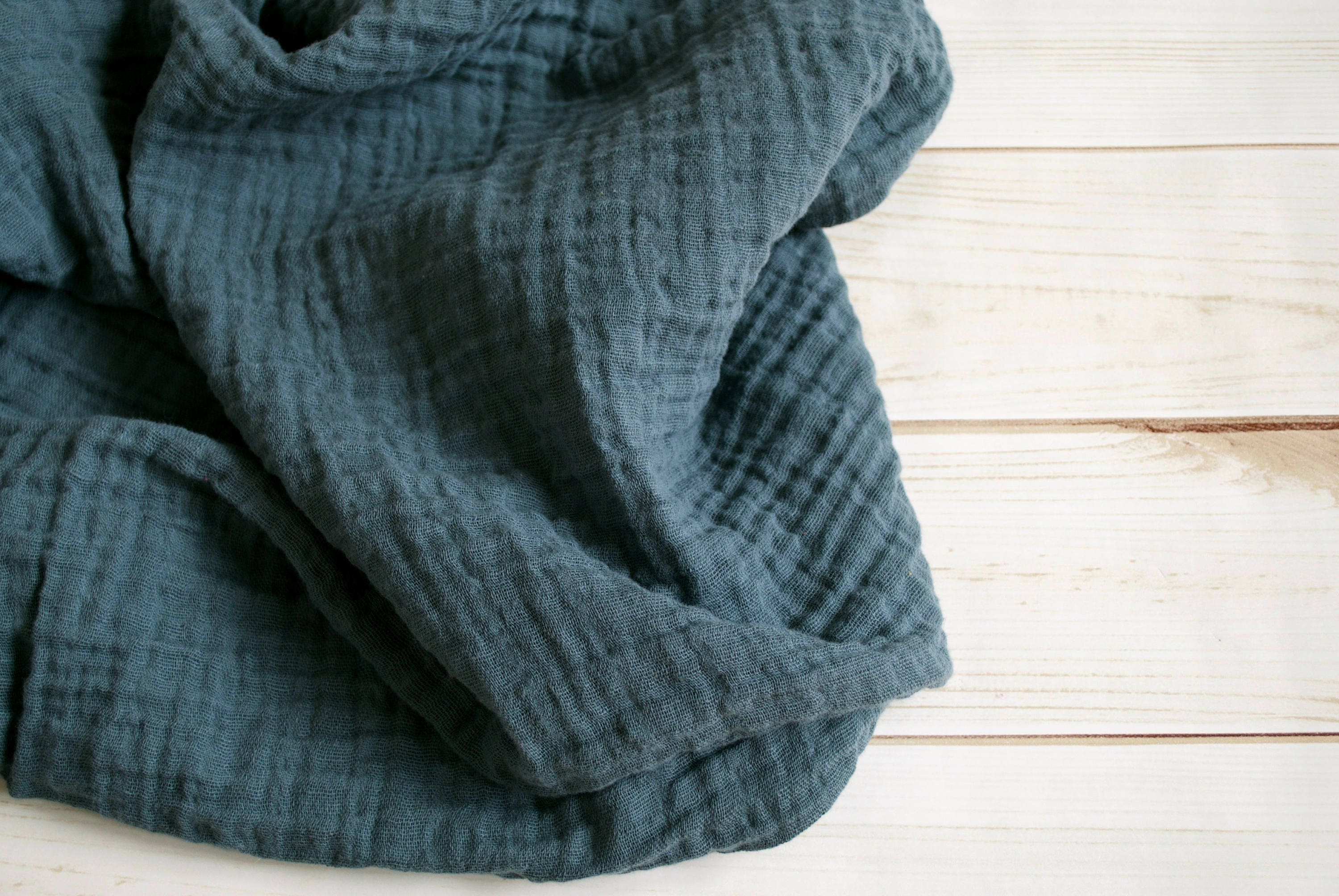 Muslin Swaddle Blanket in Balsam Green made from 100 cotton Etsy