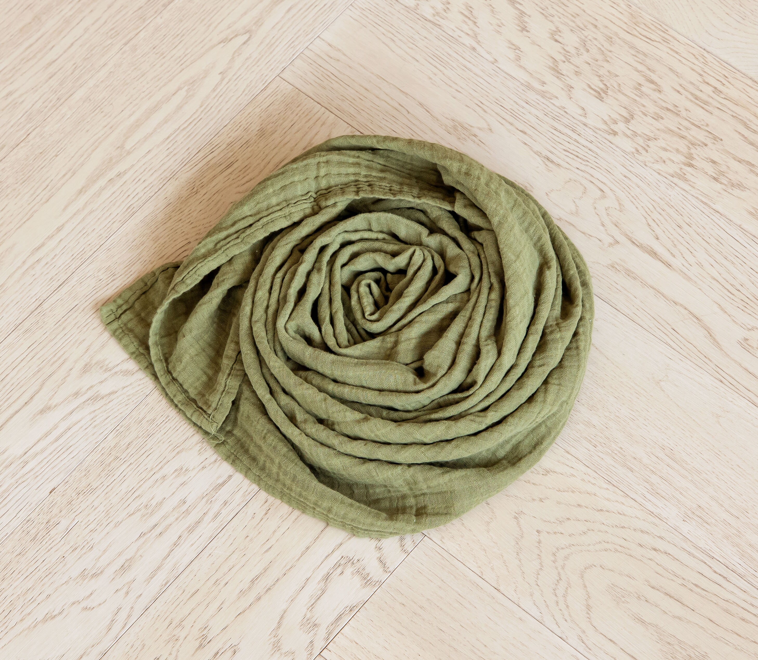 Muslin Swaddle Blanket in Olive Green made from 100 cotton Etsy