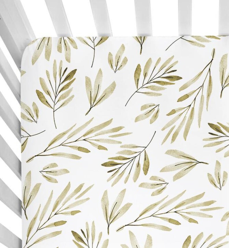 olive crib sheet