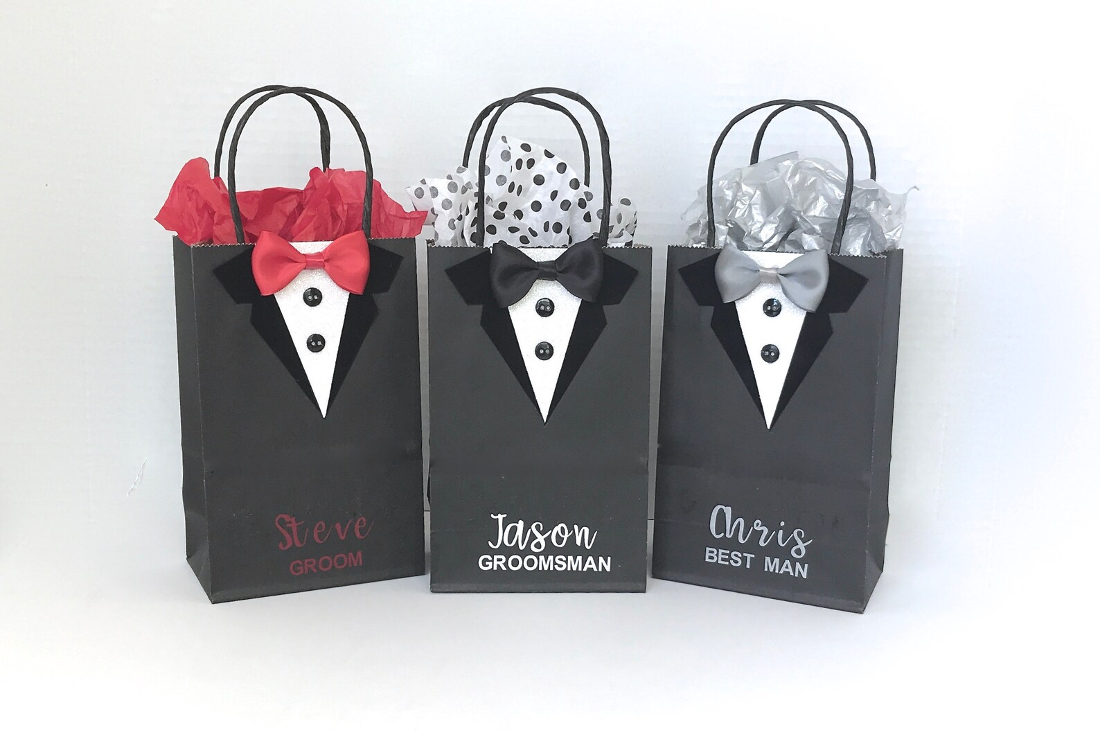 Tuxedo Gift Bag Groomsmen & Best Man Gift Bag Small Etsy