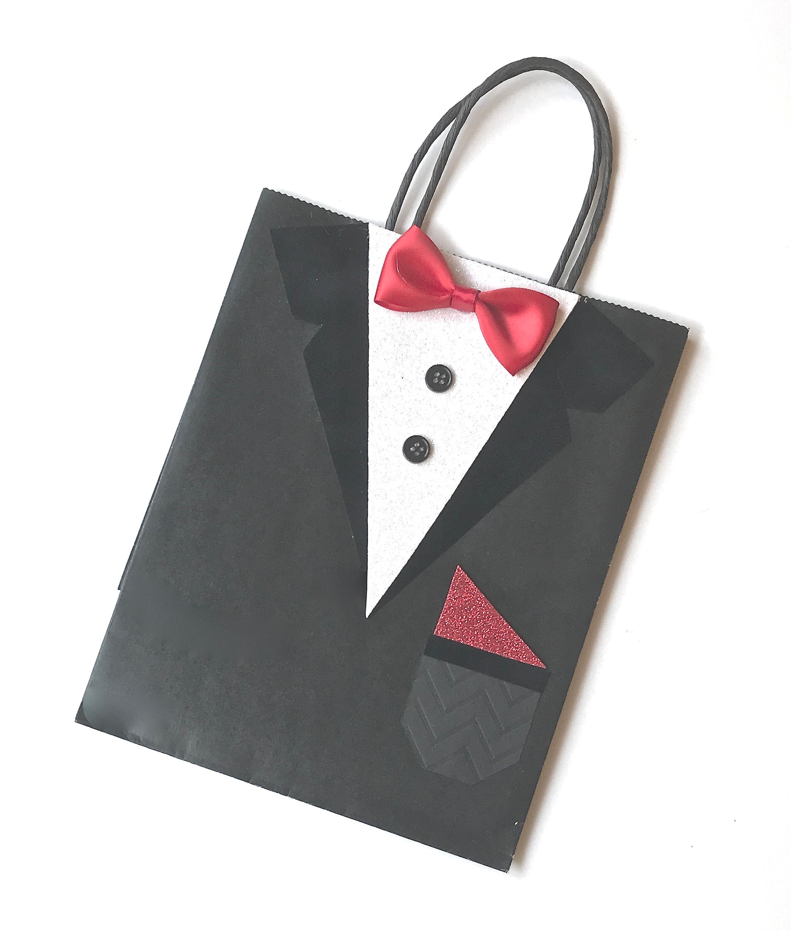 Tuxedo Gift Bag Groomsmen & Best Man Gift Bag Medium Etsy