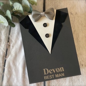 Tuxedo Gift Box Groomsmen and Best Man Proposal Gift Box Medium Name&Title | Classic