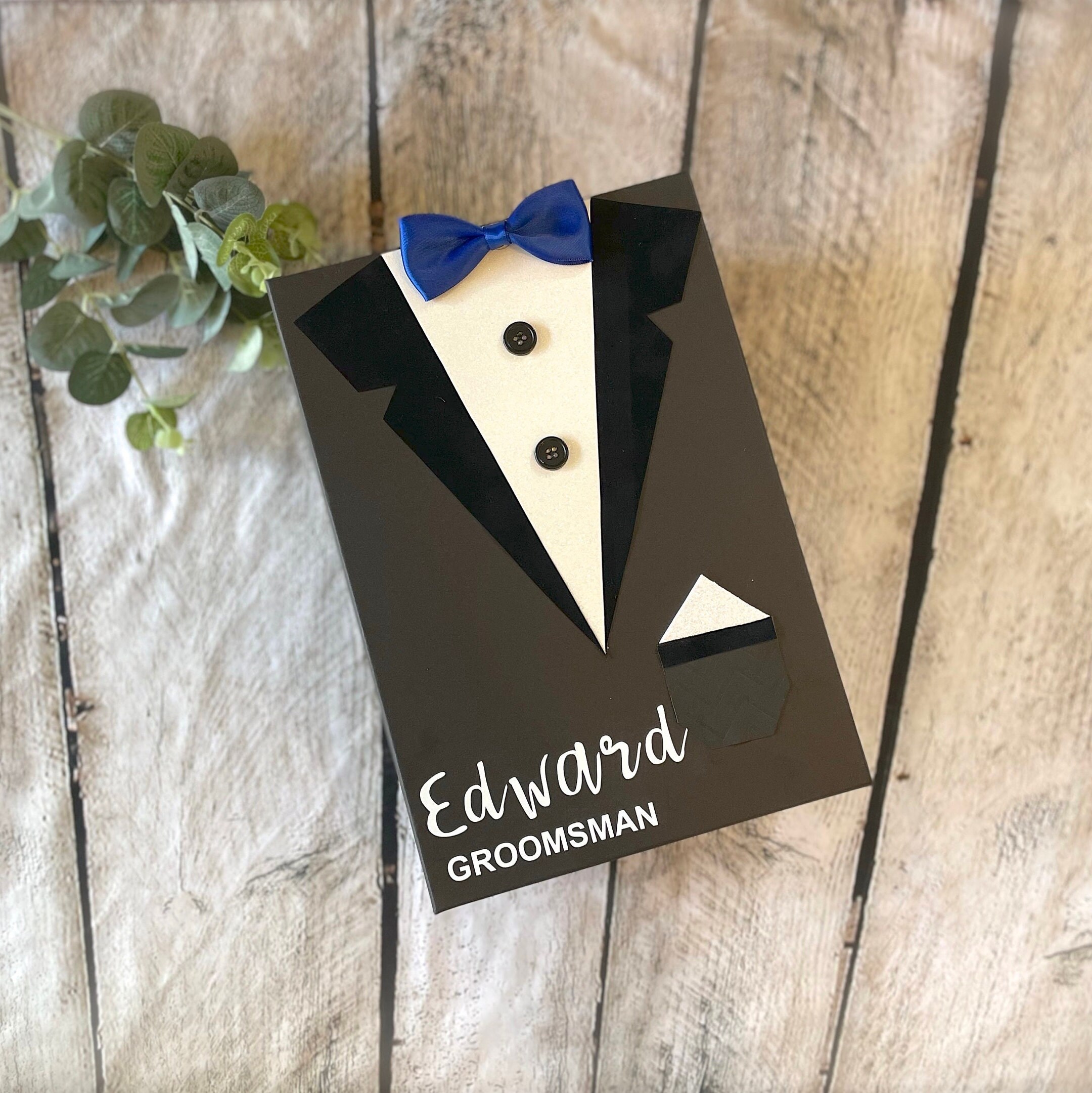 Tuxedo Gift Box Groomsmen and Best Man Proposal Gift Box Etsy