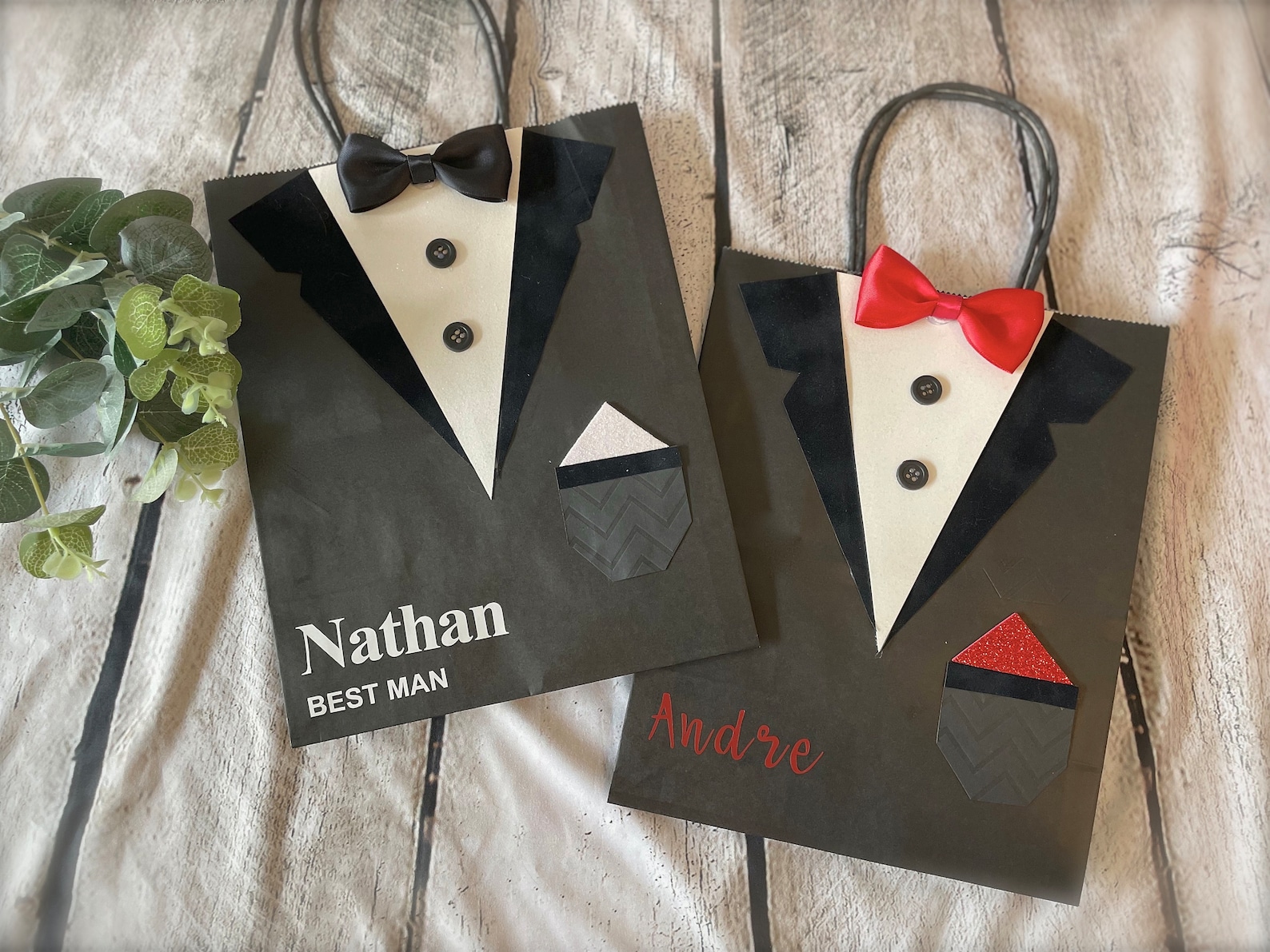 Tuxedo Gift Bag Groomsmen & Best Man Gift Bag Medium Etsy