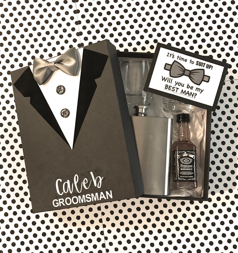 Tuxedo Gift Box Groomsmen and Best Man Proposal Gift Box Etsy