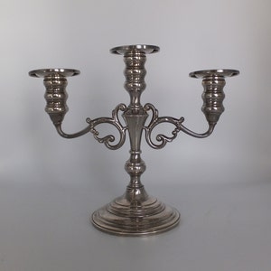 Vintage Redlich 3 Arm Sterling Holoware Candelabra # 2140