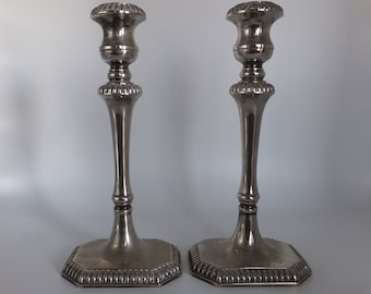 Rare Antique Sheffield Silver Co Silver Plate Candlestick Holders Set Of 2