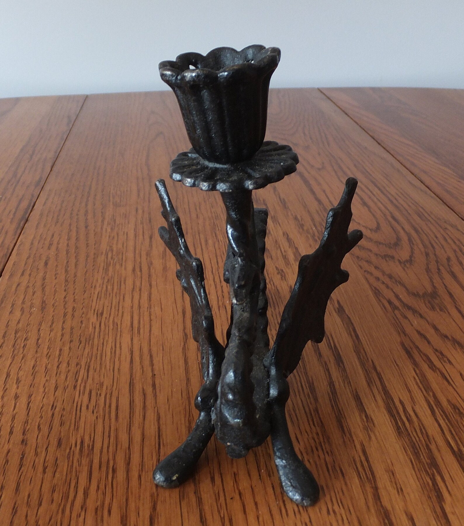 Rare Cast Iron Winged Dragon Candle Holder Etsy