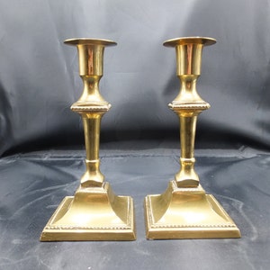 Vintage Brass Candlestick Holders Set Of 2