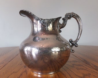 Vintage Buck Silver Co Quadruple Silver Plated Water Pitcher