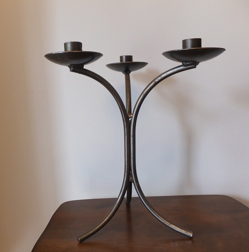 Vintage Hand Made Metal Candle Holder / Candelabra Etsy