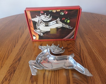 Lenox Yuletide Metal Serveware Reindeer Tray