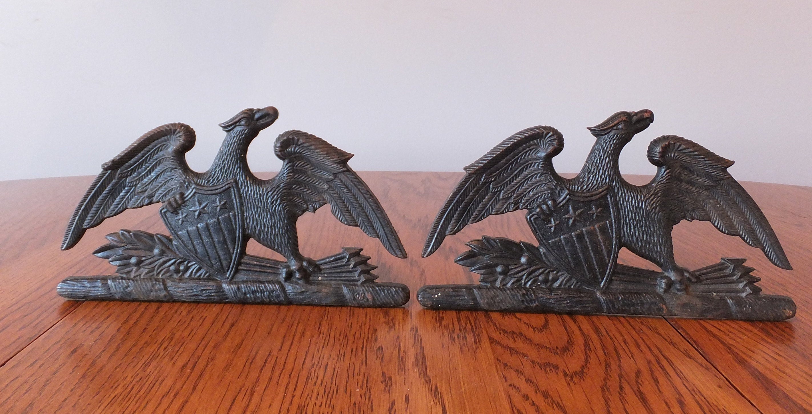 Virginia Metalcrafters Cast Iron Patriotic Eagle With Shield Etsy