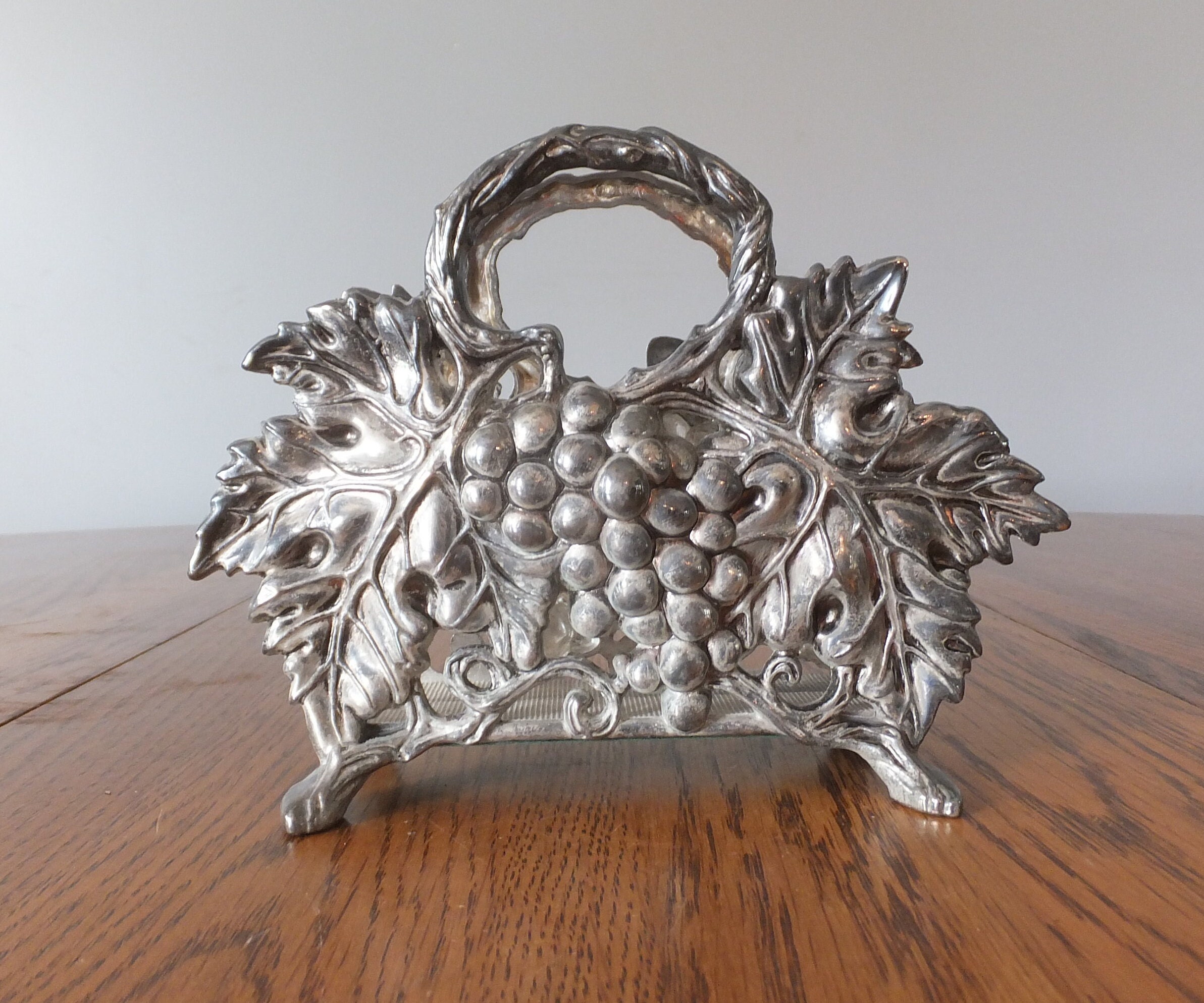 Silver Plated Napkin Godinger Silver 1994 Napkin Holder Vintage