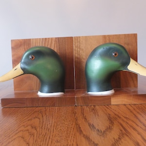 Vintage Duck Head Bookends
