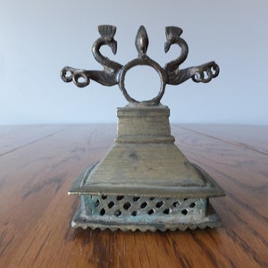 Rare Antique Brass Peacock Foot Scrubber "Vajris"
