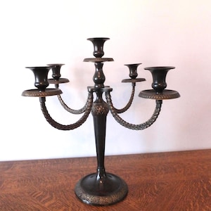 Vintage Brass Bombay Co 5 Arm Candelabra