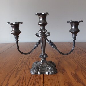 Rare Coronet Silver Plate EP Lead #47 Three Arm Candelabra