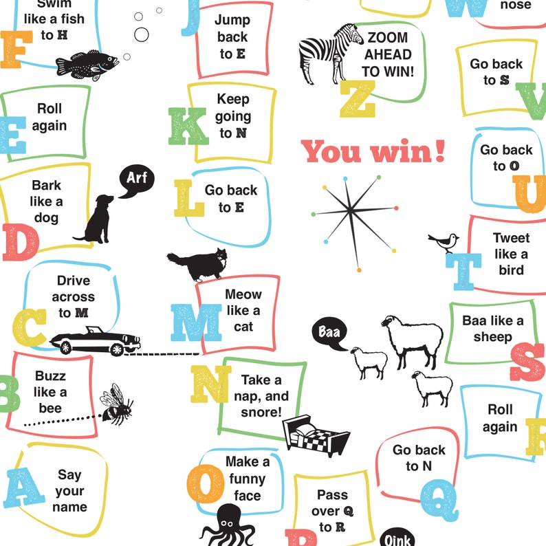 alphabet printable kids board game fun game for young etsy