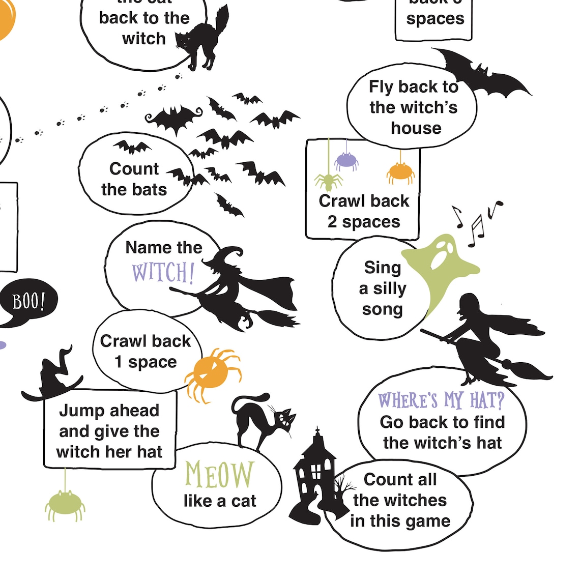Halloween board game for kids printable Halloween game | Etsy