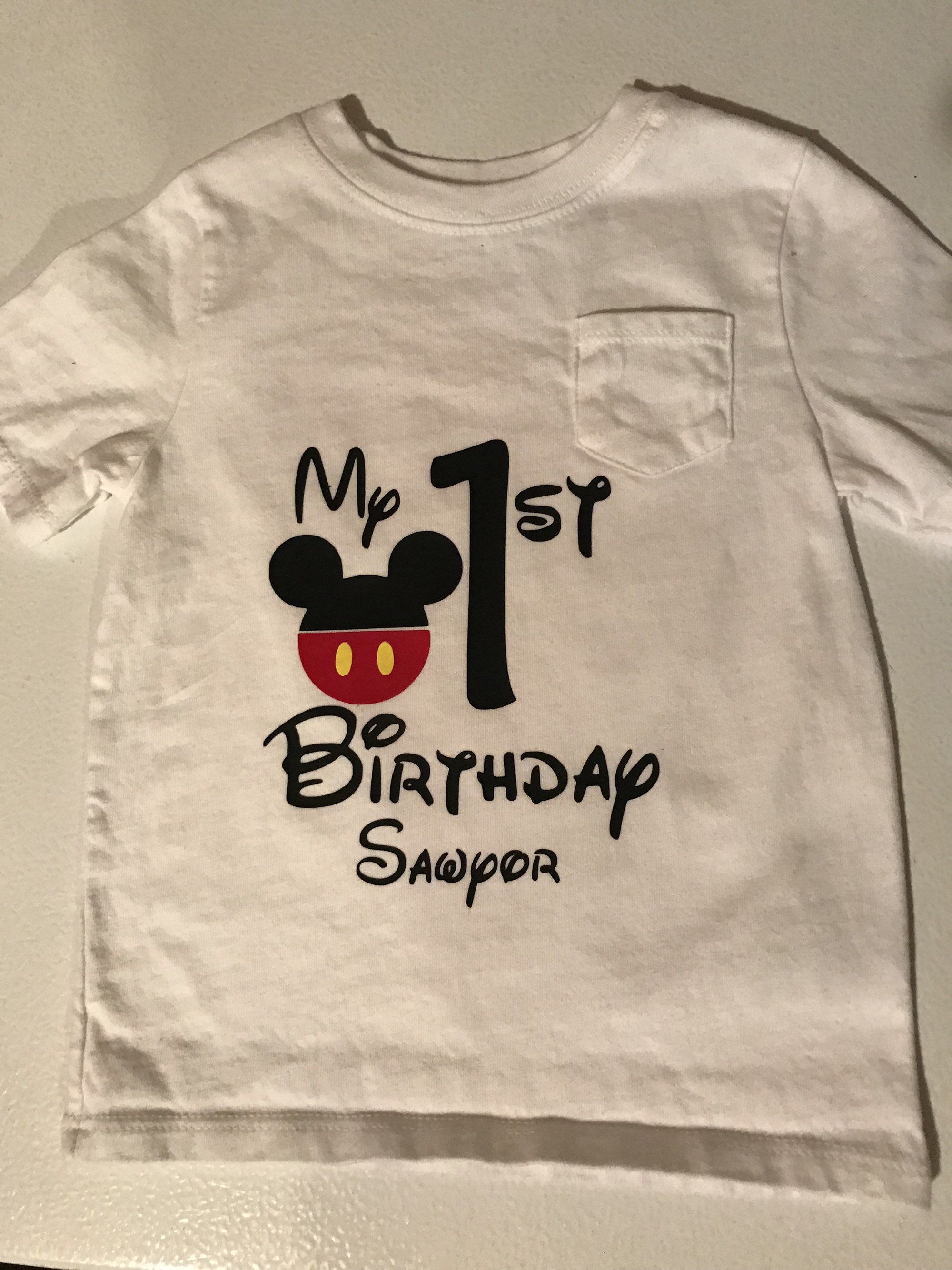 mickey first birthday shirt
