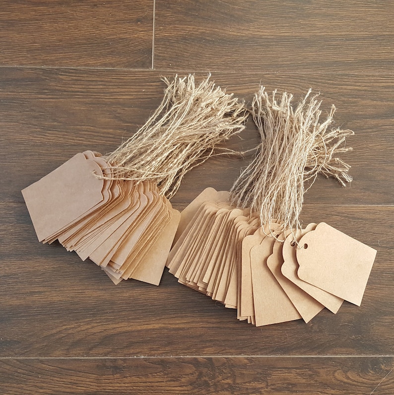 100 Brown Kraft Tags Small Kraft Tag Thank You Tags Kraft - Etsy