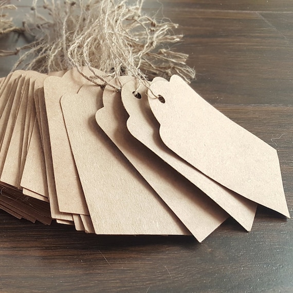 100 Brown Kraft Tags, Small Kraft Tag, Thank You Tags, Kraft Wedding Favor  Tags, Blank Kraft Tags, Hang Tags, Gifts Labels,  Customers 