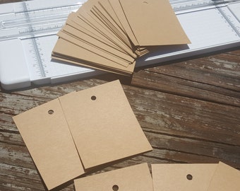 80 etiquetas de papel kraft marrom, 7,6 x 10,2 cm, etiquetas em branco para presentes.