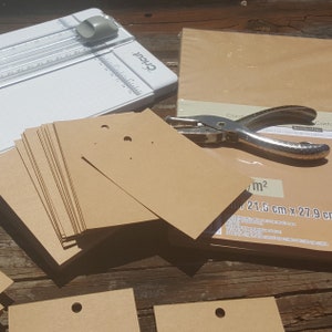 80 tarjetas de pendientes 3 "x4" Brown Kraft Tags, Jewelry Card, Jewelry Cards, Earring Hang Tags, Kraft Earring Cards Kraft, Etsy Jewelry Shops
