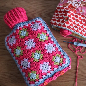 Toasty! Hot Water Bottle Cover Crochet Pattern by Katy Stevens (aka Indie Yarn Club). Digital PDF download. Detailed Photo Tutorial