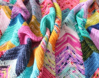 Crochet Northeasterly Blanket Pattern by Katy Stevens Studio (aka Indie Yarn Club). Digital PDF download