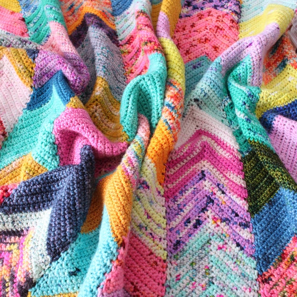 Crochet Northeasterly Blanket Pattern by Katy Stevens Studio (aka Indie Yarn Club). Digital PDF download