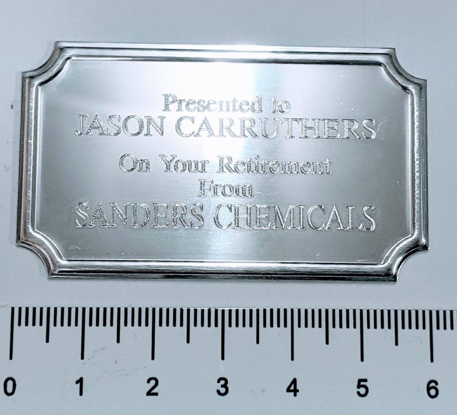 Silver Aluminium Engraving Plate 60mm X 35mm Engraved to Etsy
