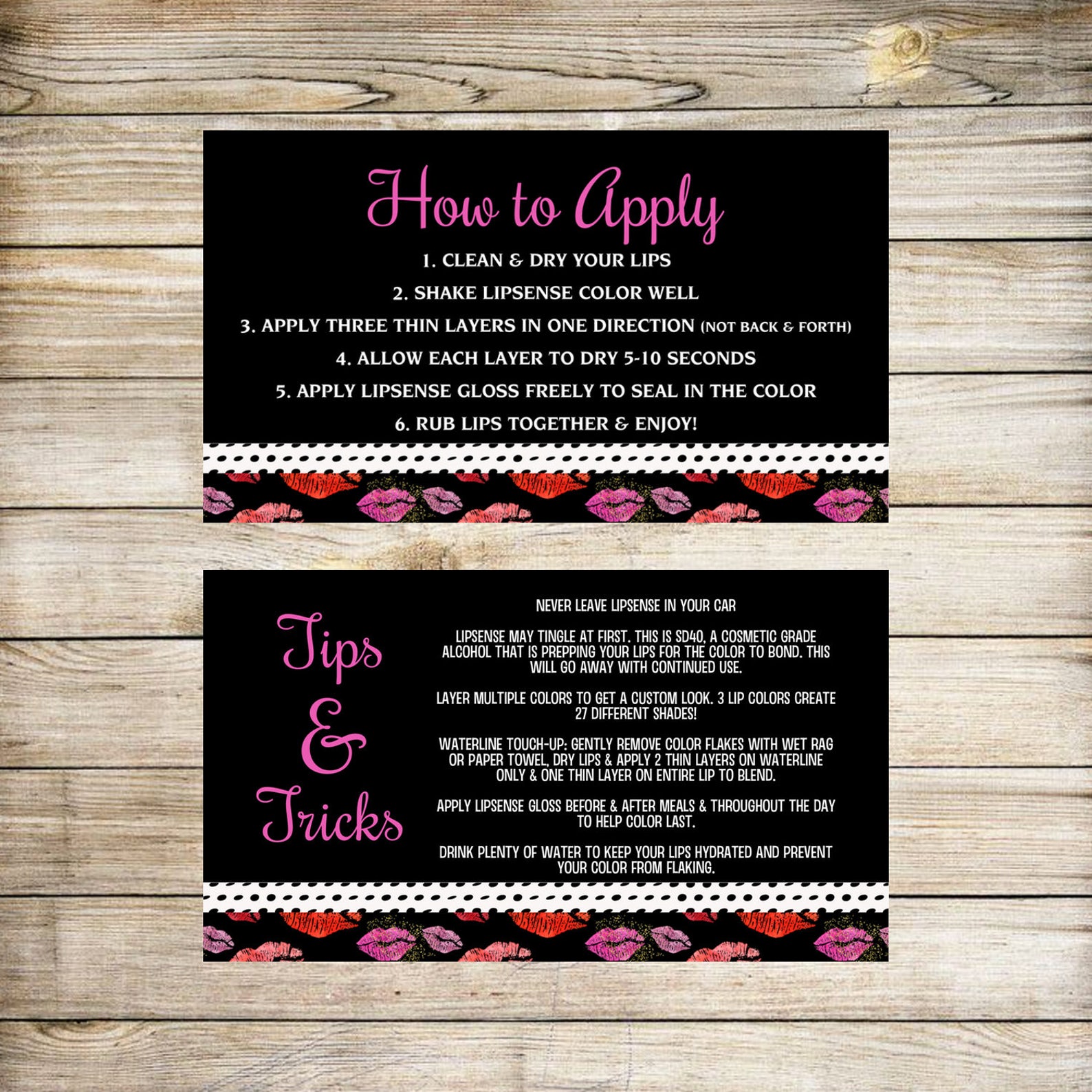 Lipsense Tips Tricks and How to Apply Cards, Digital Download, Lipsense ...