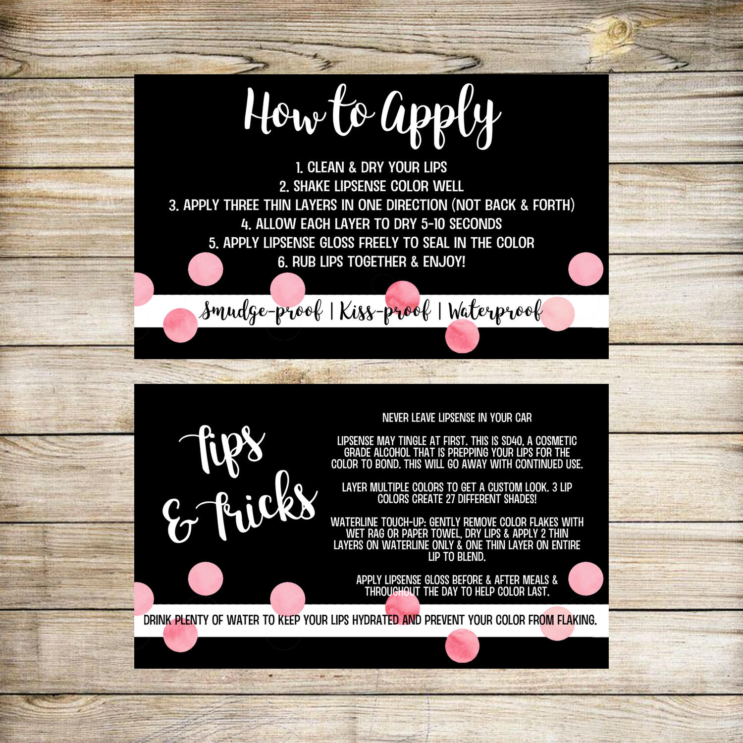 Lipsense Tips Tricks and How to Apply Cards, Digital Download, Lipsense ...