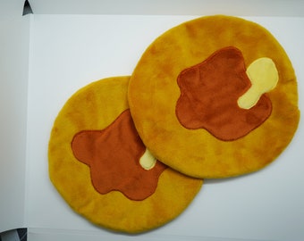 Buttery Pancake with syrup minky plush prop