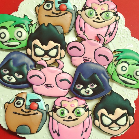 Teen Titans Go Cookies Etsy