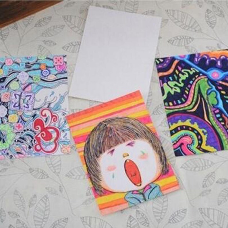 10 cm 20 pcslot DIY Vintage Retro Kraft Paper Postcards Blank Paper Greet Cards Korean Stationery 14.8