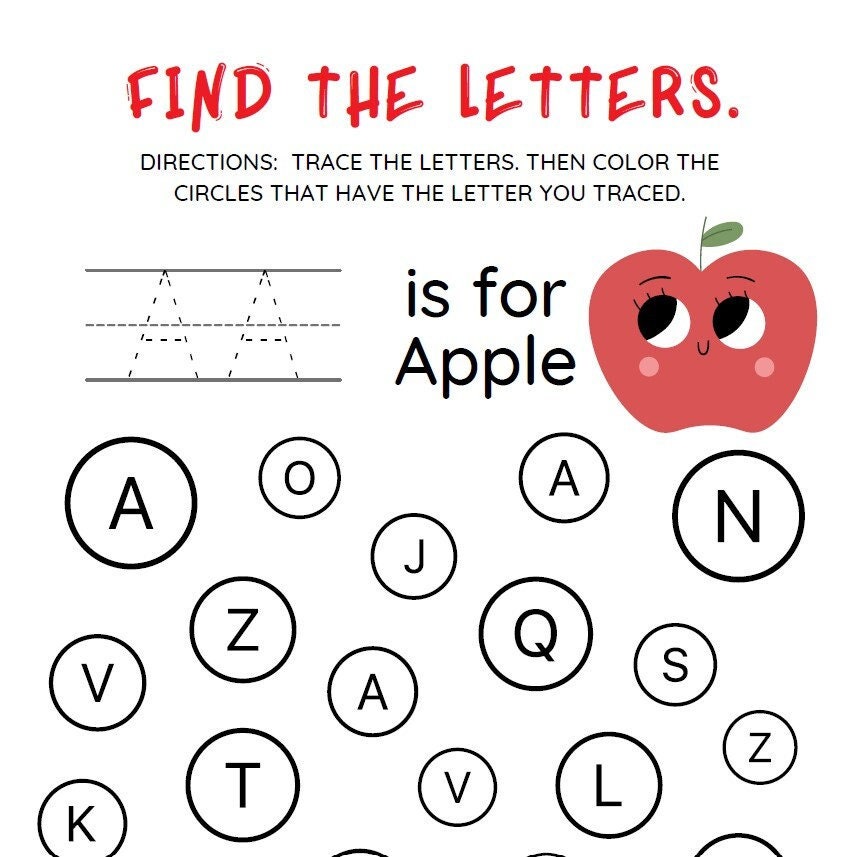 a to z worksheet etsy