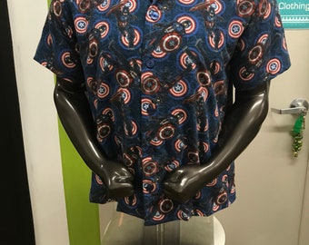 Shirt Captain America Marvel Flannel shirt, one of a kind