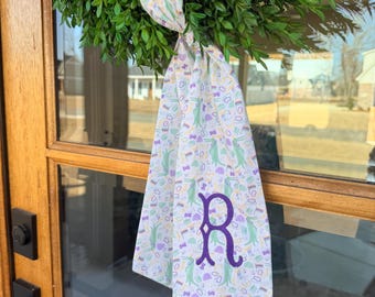 Mardi Gras Wreath Sash