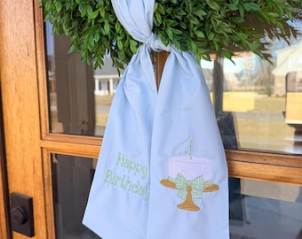 Happy Birthday Wreath Sash