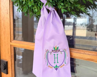 Mardi Gras Wreath Sash