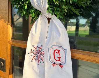 Patriotic Wreath Sash