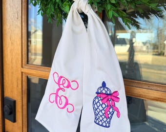 Ginger Jar Wreath Sash