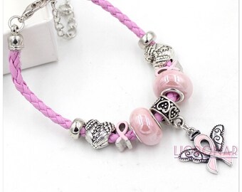 Breast cancer awareness bracelet