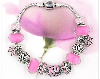 Breast cancer awareness bracelet