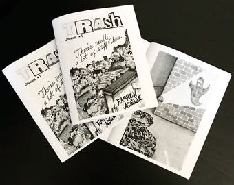 T.R.A.S.H. Mini Zine | Interactive Art Zine | Diary Zine | Mini Illustrated Book | Zine Journal | Dumpster Dive Adventure Diary