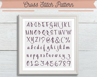 PDF PATTERN: Cross Stitch Font/Embroidery Letters/Font and Letters Sampler/Customize Your Cross Stitch/DIY Crafts/Personalize Embroidery