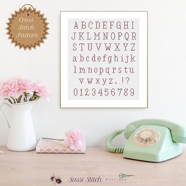 Typewriter Embroidery Font Etsy